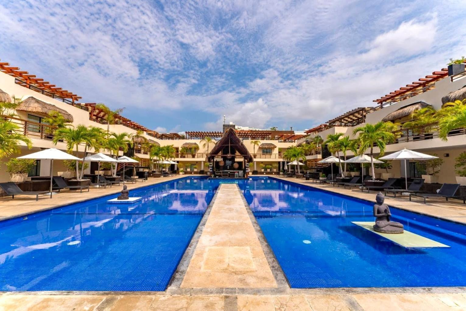 Departamento En Aldea Thai Con Terraza, Vista Al Mar Y Alberca Privada, Para 8 Personas Apartment Playa del Carmen Exterior photo